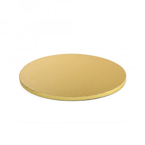Platou Tort Rotund Auriu Satinat, Ø 36 x H 1.2 cm - Img 1