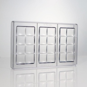 Polycarbonate mould 3 chocolate bars, 27.5x17.5 cm - Img 3