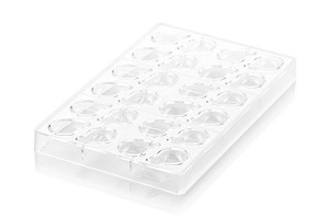 Polycarbonate mould Bubbles, 24 cavities, 4 x 2.5 x H 1.4 cm, 8 ml (CH010) - Img 2