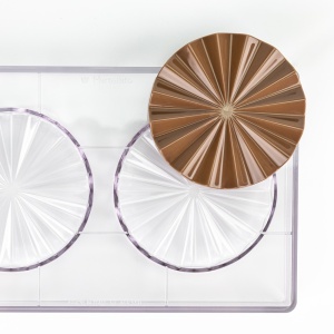 Polycarbonate Plisse mould, 2 cavities, Ø 11 x H 1.2 cm, 95 gr - Img 3