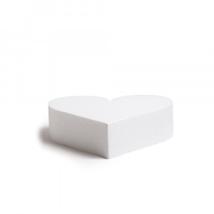 Polystyrene heart mould R 15 x H 7.5 cm