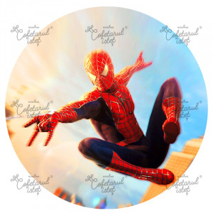 Printed Sugar Paste SpiderMan Model 1, Ø 20 cm - Confectioner Istet - Img 1