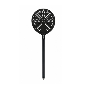 Professional Round Perforated Pizza Shovel Slate, Hard anodised aluminium, Ø 33 cm, Handle 60 cm