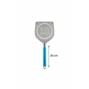 Professional Square Perforated Pizza Scoop Model 10, Anodised Aluminium 33x33 cm, Handle 30 cm