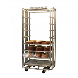 Racire Panettone rozsdamentes acélból készült kocsi - 8 szakaszos, Tavi 80 x 60 cm