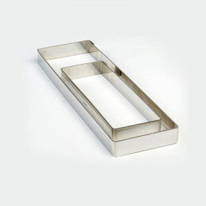 Rama Inox Dreptunghiulara Colturi Drepte 6x18xH2cm