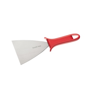 Rascheta Inox Hard cu Maner Plastic Rosu, 13 x 12 cm