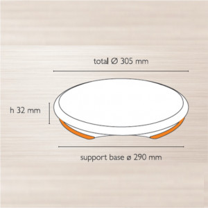 Rotating Decor Cake Stand, Material Plastic, Ø 30.5 x H 3.2 cm - Img 3