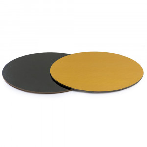 Round Cake Dish 2 Girls, Black/Gold, Ø 40 x H 0.3 cm