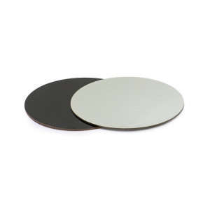 Round Cake Plate 2 Girls, Black/Silver, Ø 28 x H 0.3 cm