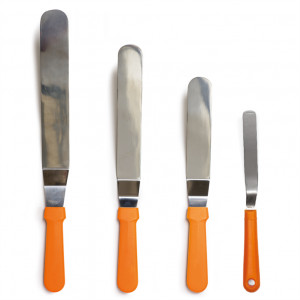 Rozsdamentes acélból készült, szögletes kiegyenlítő spatula, lapát 25 x 3,6 cm hosszúsággal - Img 3