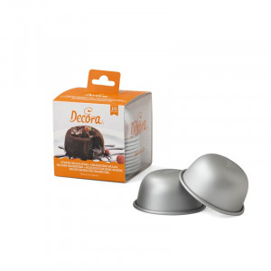 Semi-spherical baking tin, Ø 7 x H 3.5 cm, Anodised Aluminium, 10 pcs - Img 1