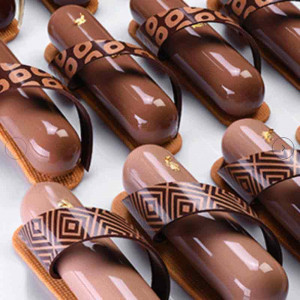 Set of 24 Chocolate Transfer Sheets 2 designs Brown 30 x 40 cm - Img 3