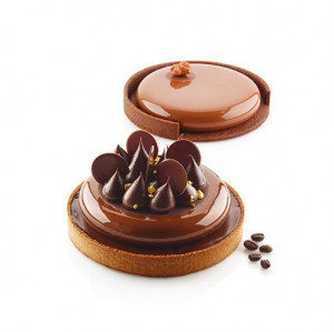 Set Tarte Ø 15 cm, 2 Microperforated Copper + Silicon mould 2 cavities - Img 3