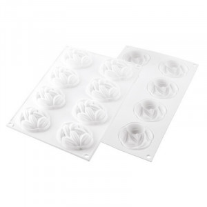 Set Tarte Ø 7 cm Cocoa, 8 Microperforated Copper + Silicon Mould 8 Cavities - Img 6