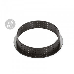 Set Tarte Ø 7 cm Klassik, 6 Microperforated ramekins + Silicon mould 6 cavities - Img 5