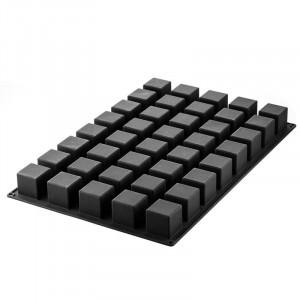 Silicon Cub mould 5 x 5 x H 5 cm, 40 cavities, 122.5 ml (SQ081) - Img 2