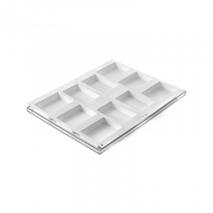 Silicon Ice Cream Sandwich Sandwich Biscuit Double, 2 silicone moulds x 5 cav. 6.8 x 9.9 x H 2 cm, 134 ml (BISC04) - Img 2