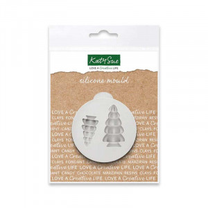 Silicon Mould 3D Christmas Brad, 3 - 4 x 1.5 - 2 cm, 2 Decorations - Img 1