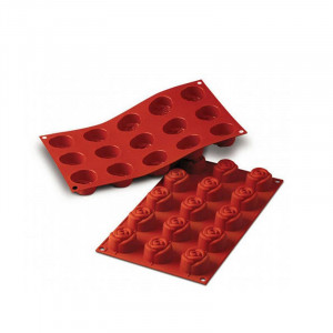 Silicon mould Small rose Ø4.4xH2.7cm, 15 cavities (SF074) - Img 1