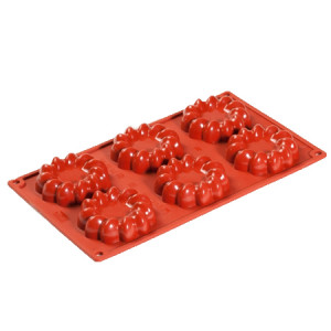 Silicon mould St. Honore Ø8xh2.1cm, 6 cavities