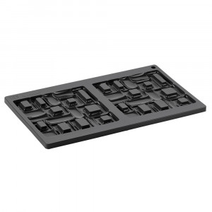 Silicon mould TOP Maya 13.5x13.5x13.5xH0.7cm, 2 cavities - Img 2