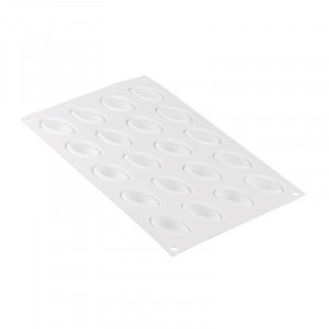 Silicon Quenelle mould 4.3 x 2.1 x h 2 cm, 20 cavities - Img 3