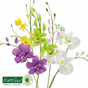 Silicone mould 5 patterns Orchid Ø 8 - 4 cm, 3 pcs - Img 2