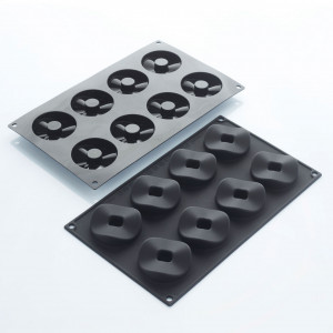 Silicone mould Cylinder Ø 6 x H 1.7 cm, 8 cavities, 30 ml - Img 1