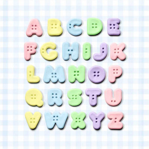 Silicone moulding Alphabet Style Alphabet buttons, H 2.2 cm - Img 2
