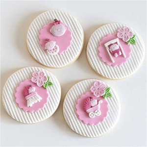 Silicone moulding Baptism Baby Girl, 5 Subjects - Img 2