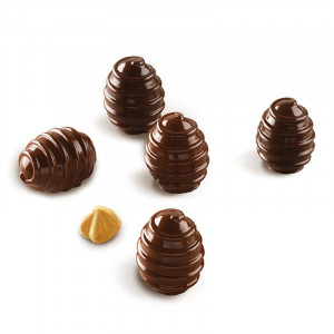 Silicone Praline mould Silikomart 3D Spiral Ø 2.4 x H 3 cm, 9 ml, 15 cavities (SCG52) - Img 2