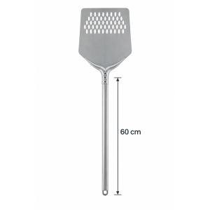 Smart Pizza Shovel, Perforated Square, Anodised Aluminium, 36x36 cm, 60 cm Handle