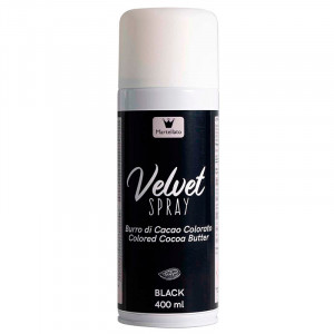 SPRAY VELVET - хранителен цвят черен без E171, 400 ml