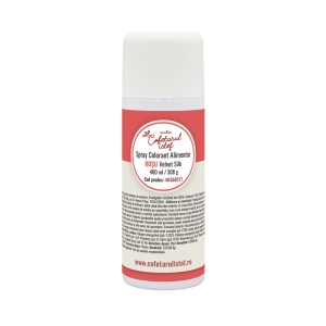 SPRAY VELVET Silk – Хранителен оцветител, червен, Pantone 1795 U, 400 мл
