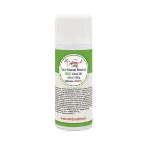 SPRAY VELVET Silk – Élelmiszer-színezék, zöld, Pantone 7737 C, 400 ml - Img 2