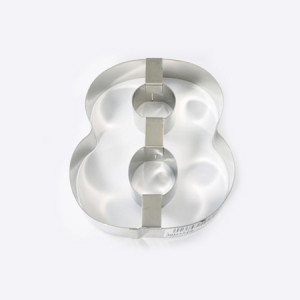 Stainless steel branch, figure 8, Ø20xH4cm - Img 2