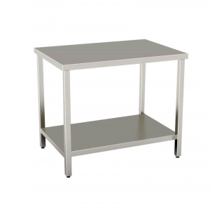 Stainless Steel Work Table with Lower Pulley 180 x 70 x H 85/90 cm - Img 1