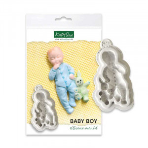 Szilikon baba baba forma játékkal 4 x 8,5 cm - Img 1