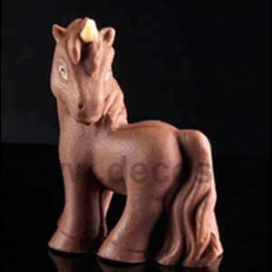 Szilikon egyszarvú 3D forma, 7,3 x 3,7 x H 7,5 cm, szilikonból
