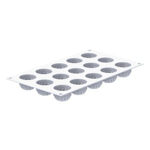 Szilikon forma Pleincoeur kerek Ø 4 x H 2,7 cm, 15 üreg x 27 ml - Img 4