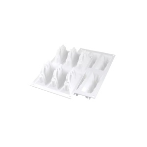 Szilikon forma Three Peaks 120 12 x 4,5 x H 6,5 cm, 6 üreg, 120 ml - Img 3