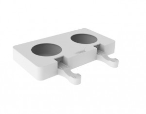 Szilikon jégkrémdoboz kerek GEL19B, 2 üreg x Ø 7 x H 2,3 cm, 82 ml, 50 pálcika, 50 db. - Img 4