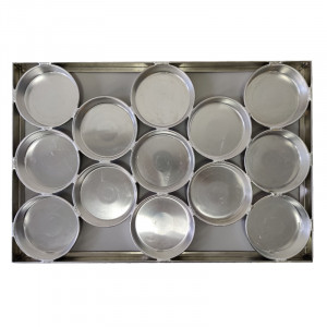 Tava Chifle 60 x 40 cm - 13 cavitati Ø 12 cm, Aluminiu - Img 2