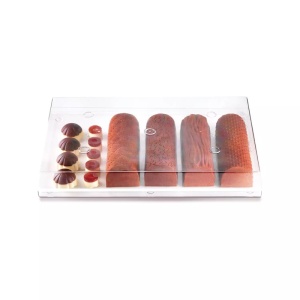 Tava cu Capac Transparent 60 x 40 x H 5.5 cm, pentru Stocare si Depozitare, Policarbonat
