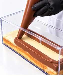 Transparent Dessert Box with Lid, 38.6 x 11.2 x H 7.2 cm, 2300 ml, Plexiglas - Img 3