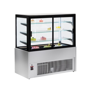 Ventilated display cabinet Kristall with cooling unit, without storage space, 120 (L) x77 (W) x138 (H)cm - Img 2