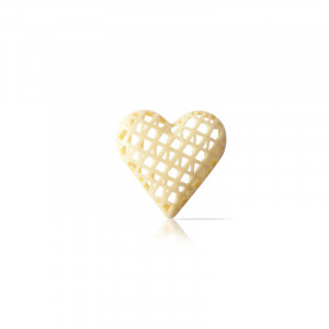 White Chocolate Decorations Double Heart, 6.4 x 6.4 cm, 260 g, 32 pieces