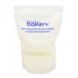 White Sugar Pearls Glitter Ø 5mm, 1 Kg - Img 3