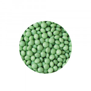 Zöld csokoládé lapított gyöngyök Ø 10 mm, 1 kg - Img 3